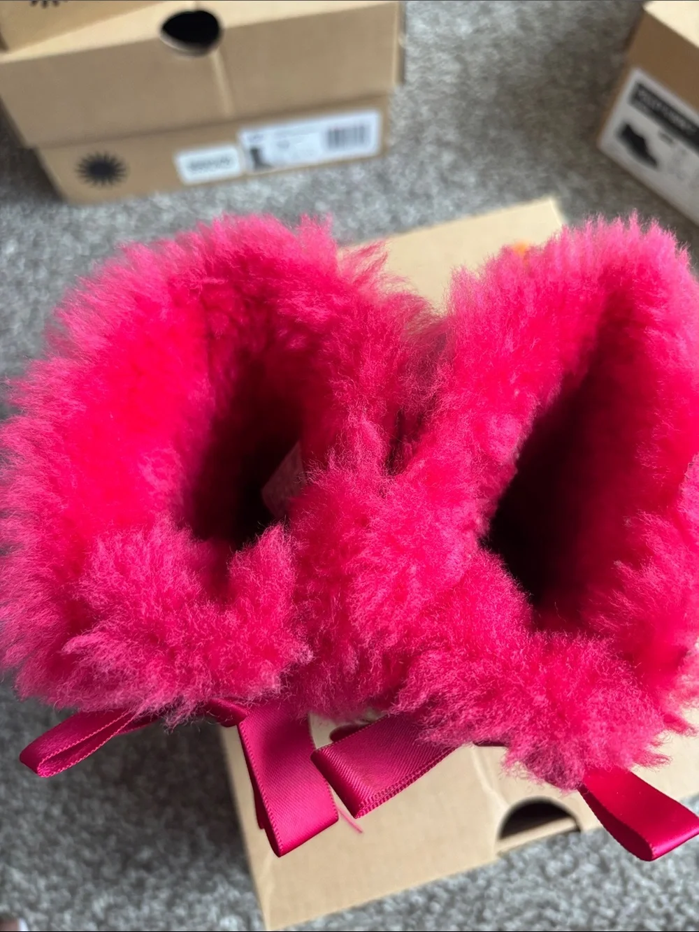 UGG Bailey Bow II Kids Bright Pink Boots